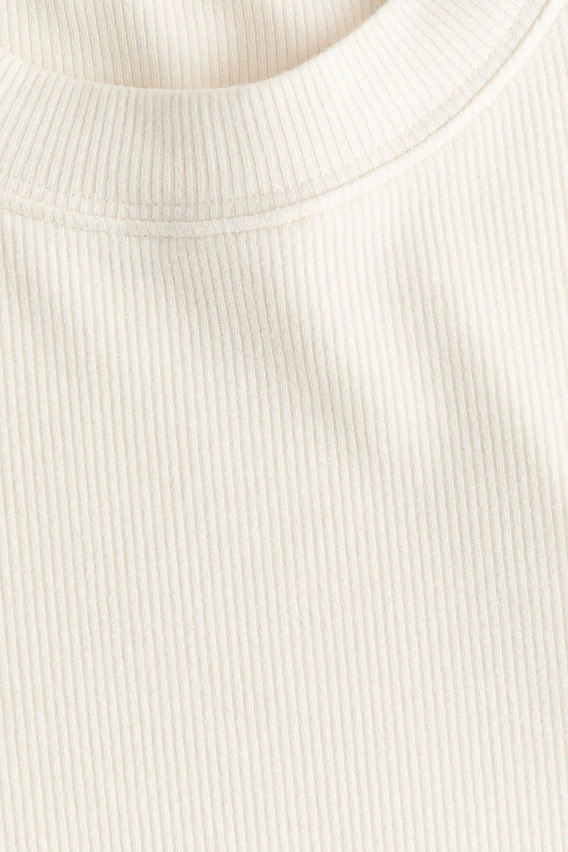 H&M Ribbed viscose T-shirt