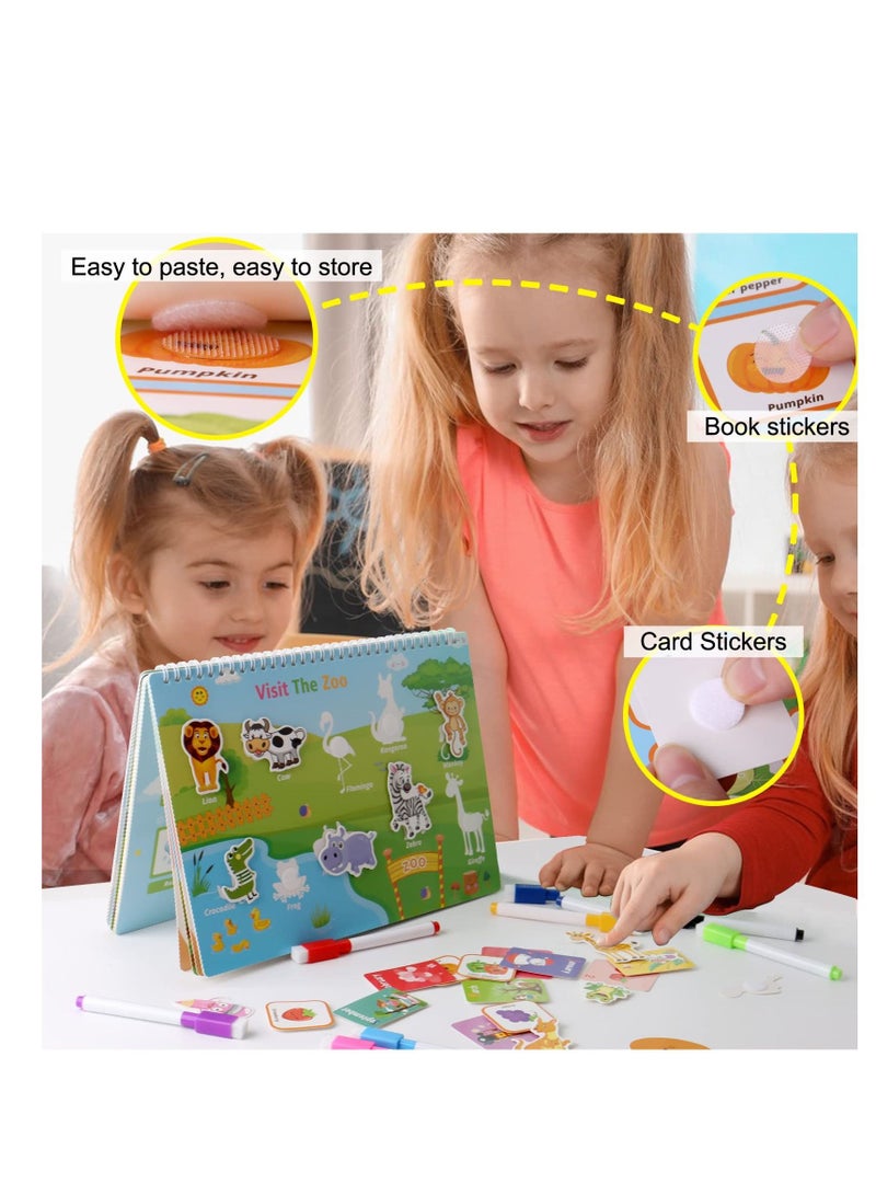 Excefore 2022 Montessori Busy Book for Kids Preschool Learning Activities Latest 30 Themed - Workbooks Activity Binders Travel Toys for Toddlers Ages 3+, Autism Learning Materials and Tracing Coloring Books - Image 5