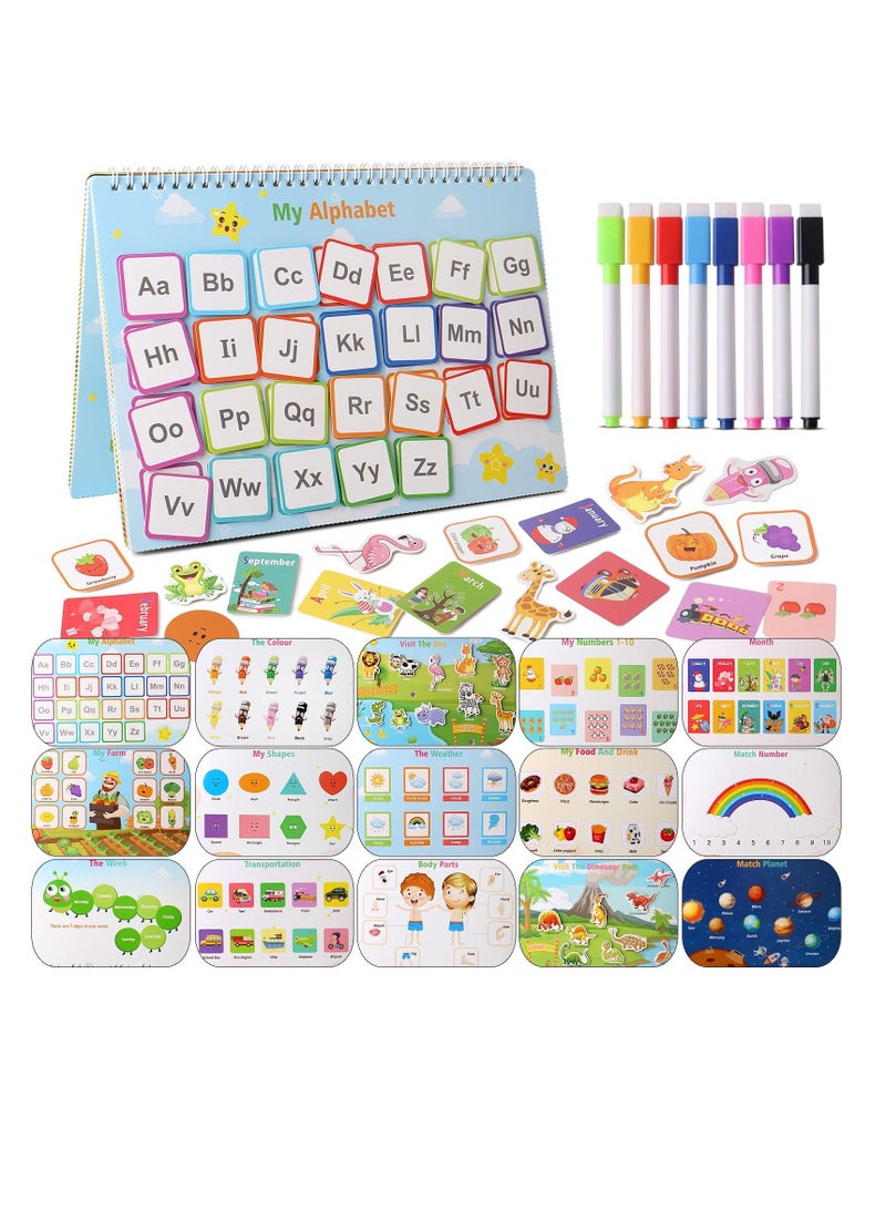 Excefore 2022 Montessori Busy Book for Kids Preschool Learning Activities Latest 30 Themed - Workbooks Activity Binders Travel Toys for Toddlers Ages 3+, Autism Learning Materials and Tracing Coloring Books - Image 1