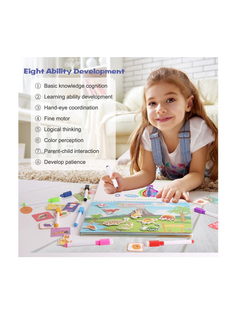 Excefore 2022 Montessori Busy Book for Kids Preschool Learning Activities Latest 30 Themed - Workbooks Activity Binders Travel Toys for Toddlers Ages 3+, Autism Learning Materials and Tracing Coloring Books - Image 4