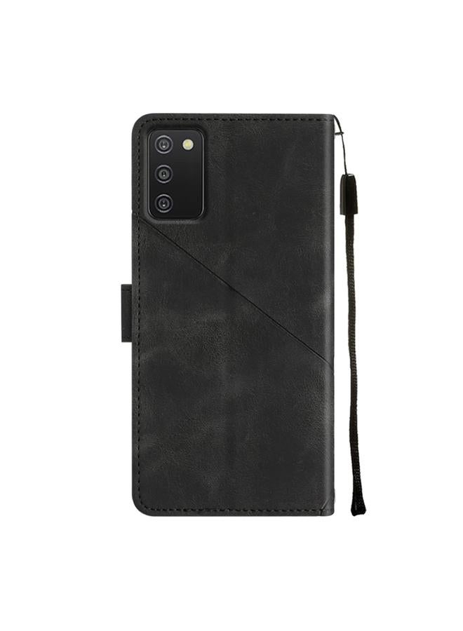 اس-توب جراب لهاتف Samsung Galaxy A03s مقاس 165.8 مم، جراب هاتف من الجلد المنقوش بملمس الجلد الأمريكي - Image 3