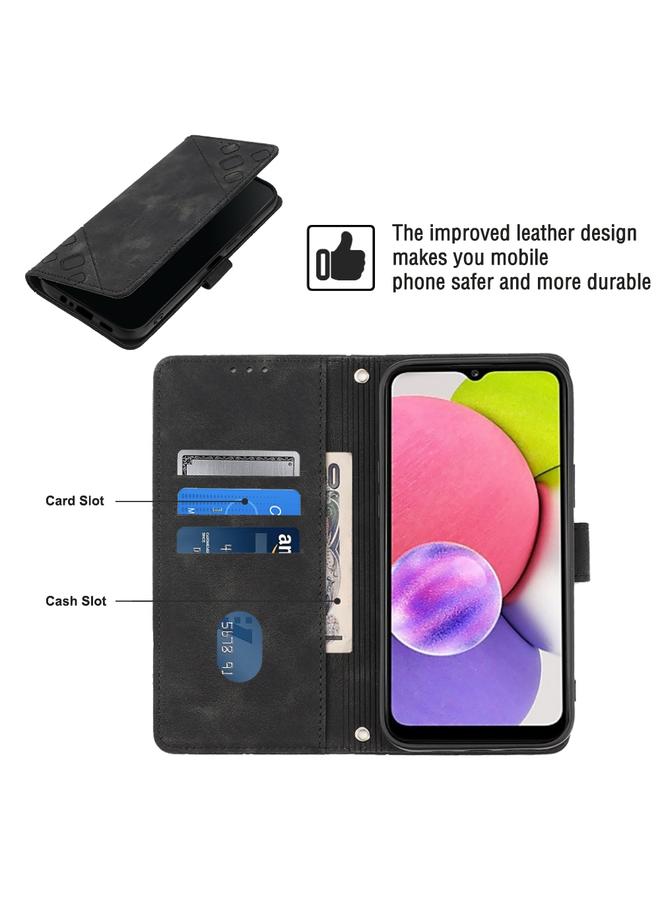 اس-توب جراب لهاتف Samsung Galaxy A03s مقاس 165.8 مم، جراب هاتف من الجلد المنقوش بملمس الجلد الأمريكي - Image 4