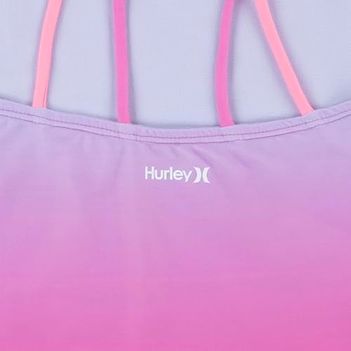 Hurley Girls' One Piece Swimsuit, China Rose, 6 - Image 5