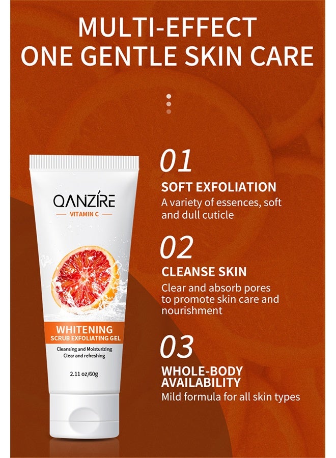  كانزير جل مقشر لتفتيح البشرة - جل مقشر برتقالي لتفتيح البشرة، جل تنظيف عميق، للوجه والجسم، 60 جم - Image 4