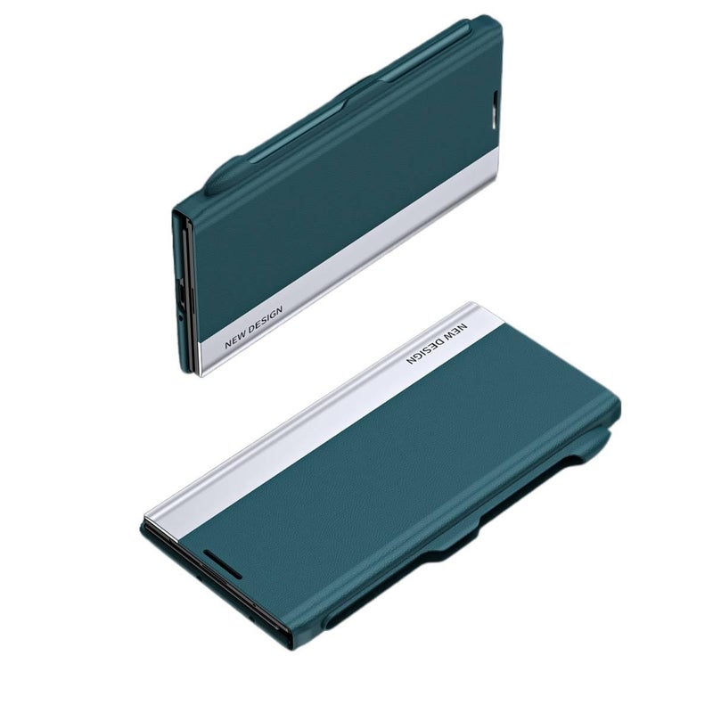 Protective Case | Kickstand | Green | Shockproof Cover for Samsung Galaxy Z Fold 6 | Leather Texture Drop Protection - Image 3