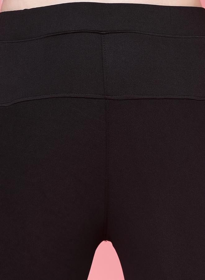 PAUSE PAUSE Women Black Solid High-Rise Cropped Skinny Pants - Image 5