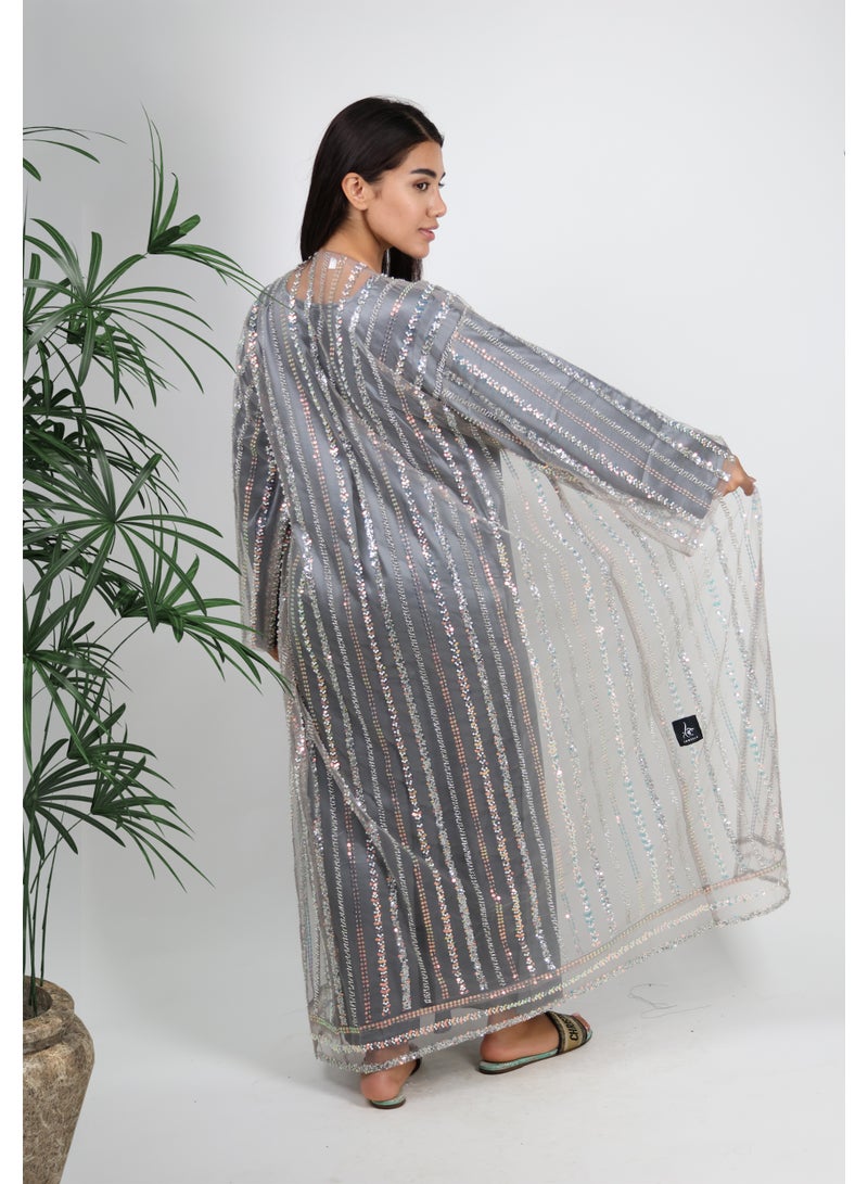 JAMEELA Sequin Craft Abaya - Image 4