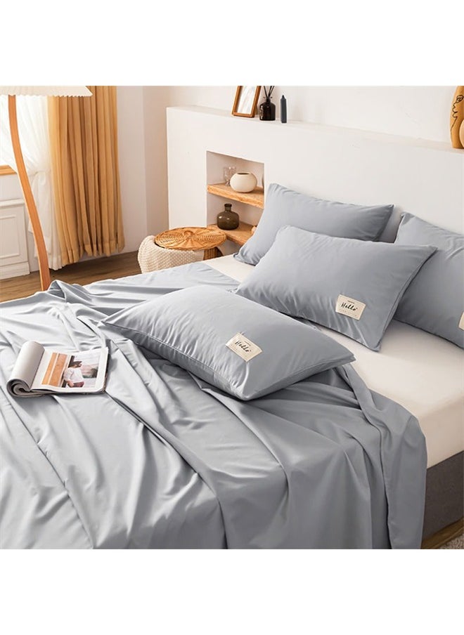 QBED - Plain Cotton Sheet Set of 3 Grey - Image 1