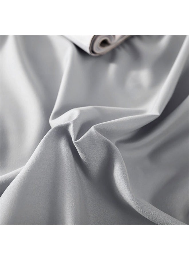 QBED Plain Cotton Sheet Set of 3 Grey  - Image 4
