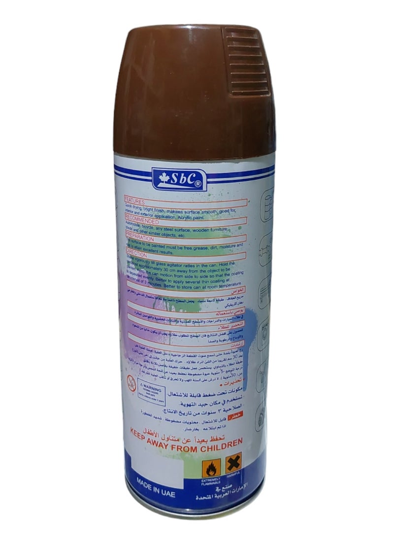 SBC All Purpose Spray Paint Brown 400ml  - Image 2