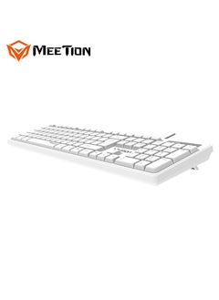 Meetion MEETION USB STANDARD WIRED KEYBOARD WHITE K300 Silent touch UV layout not easy to remove High-quality membrane keyboard  - Image 5