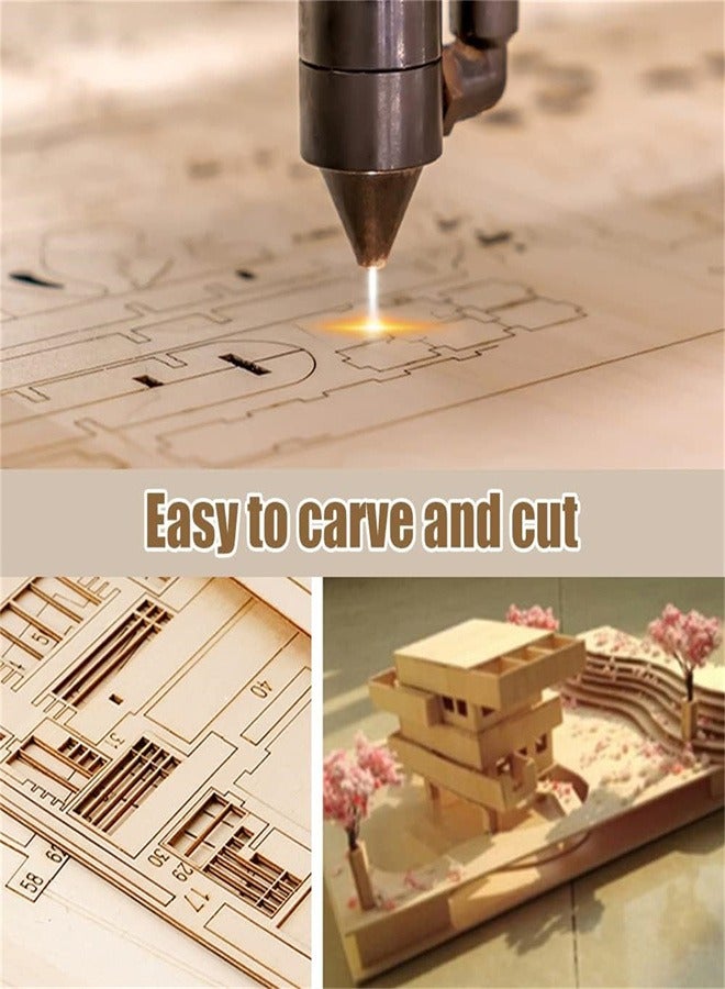 Basswood Sheets for Crafts, 8 Pack Unfinished Wood Pieces Wood Sheets Plywood Sheets with Smooth Surfaces - Crafts Wood Perfect for Architectural Models Laser Cutting Sawing, Drawing Painting - Image 3