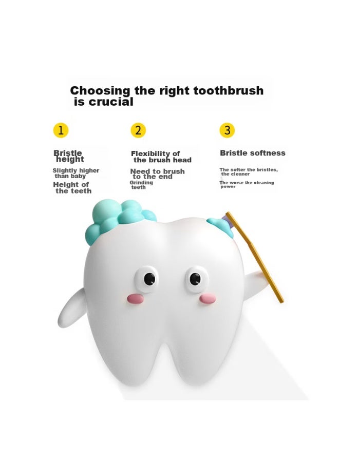 Baber'S Beiboshi Babybox Infant Toothbrush, Fine Soft Bristles, Children's Toothbrush, Milk Teeth Brush For Ages 2-6, Little Lion Design, Yellow - Image 1