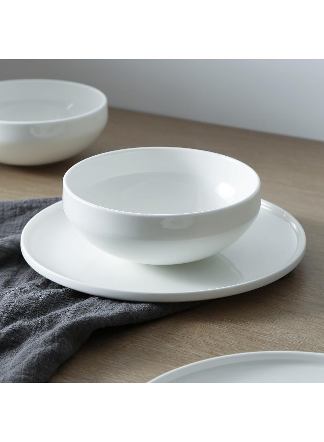 Stone Lain Quinn Bone China 12Piece Dinnerware Set White - Image 3