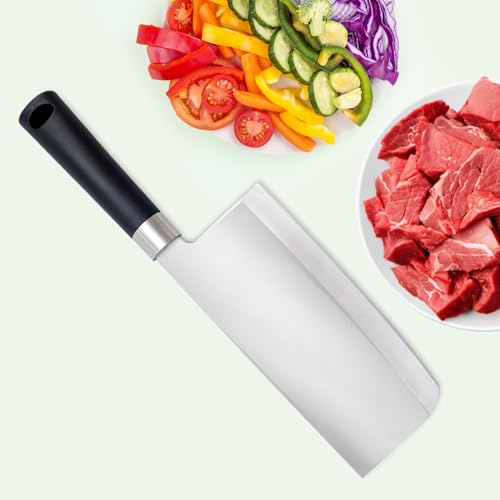 IBELL FA01 Premium Kitchen Knife/Cleaver, Big Size, Stainless Steel, for Cutting Fruits, Vegetables and Meat (Black) - Image 5