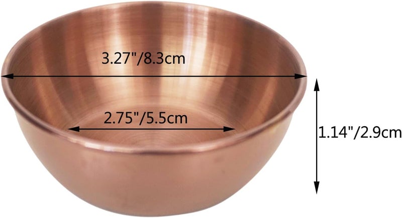 LoveDeal Set of 8 Stainless Steel Dipping Sauce Bowls Soy Sauce Dishes Seasoning Plate Small Round Saucers Appetizer Plate for Sushi Side Dishes Tomato Sauce 327x327x 114 Rose Gold - Image 2