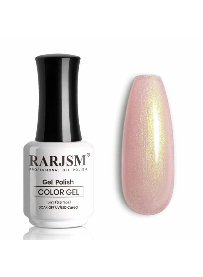 RARJSM Pearl Gel Nail Polish Mermaid Nail Polish 15ML Soak Off Varnish with Shimmer Effect for DIY Nail Art at Home - Image 1
