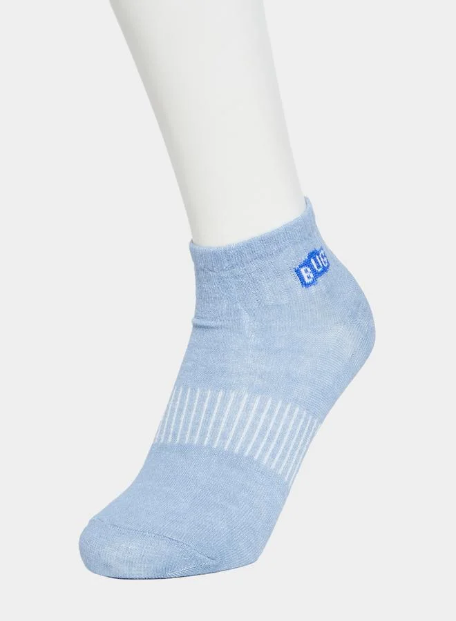 Styli Styli Set of 5 - Printed Detail Ribbed Ankle Socks