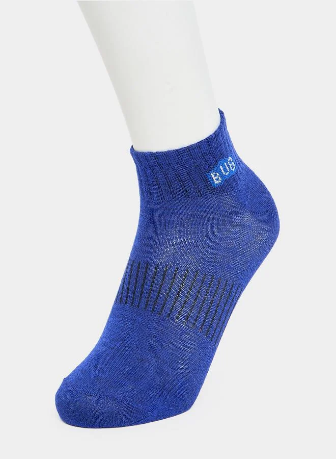 Styli Styli Set of 5 - Printed Detail Ribbed Ankle Socks