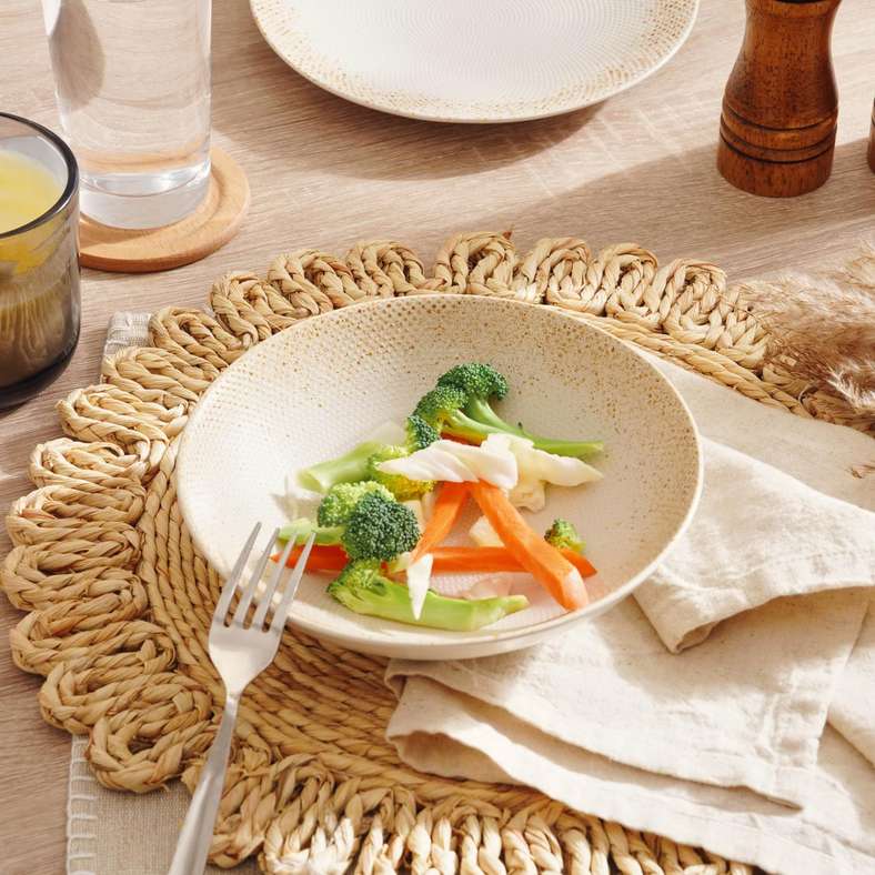 Marfil Rustic Speckled Stoneware Salad Bowl Dia19cm -Ombre