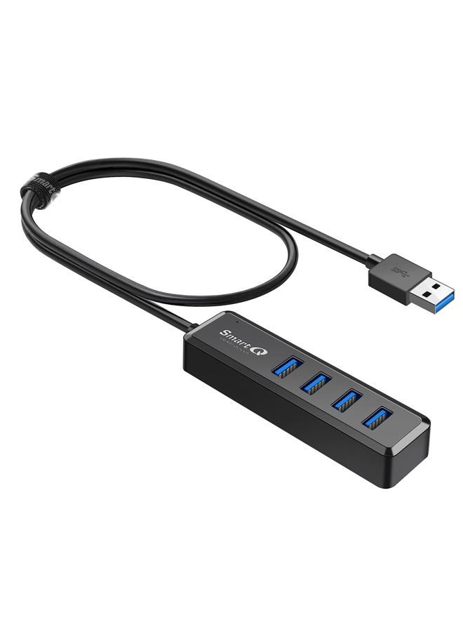 SmartQ H302S USB 3.0 Hub for Laptop with 2ft Long Cable, Multi USB Port Expander, Fast Data Transfer USB Splitter for Laptop, Compatible with Windows PC, Mac, Printer, Mobile HDD - Image 1