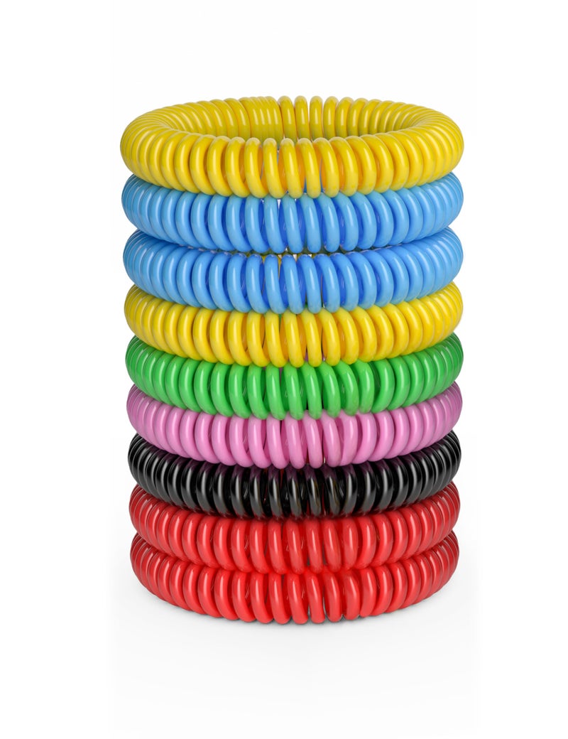 BuggyBands 12 Pack Mosquito Bracelets, Mosquito Bands for Adults and Kids with Individually Wrapped & DEET Free, Natural and Waterproof Wristbands Citronella Bracelets for Camping Hiking - Image 1