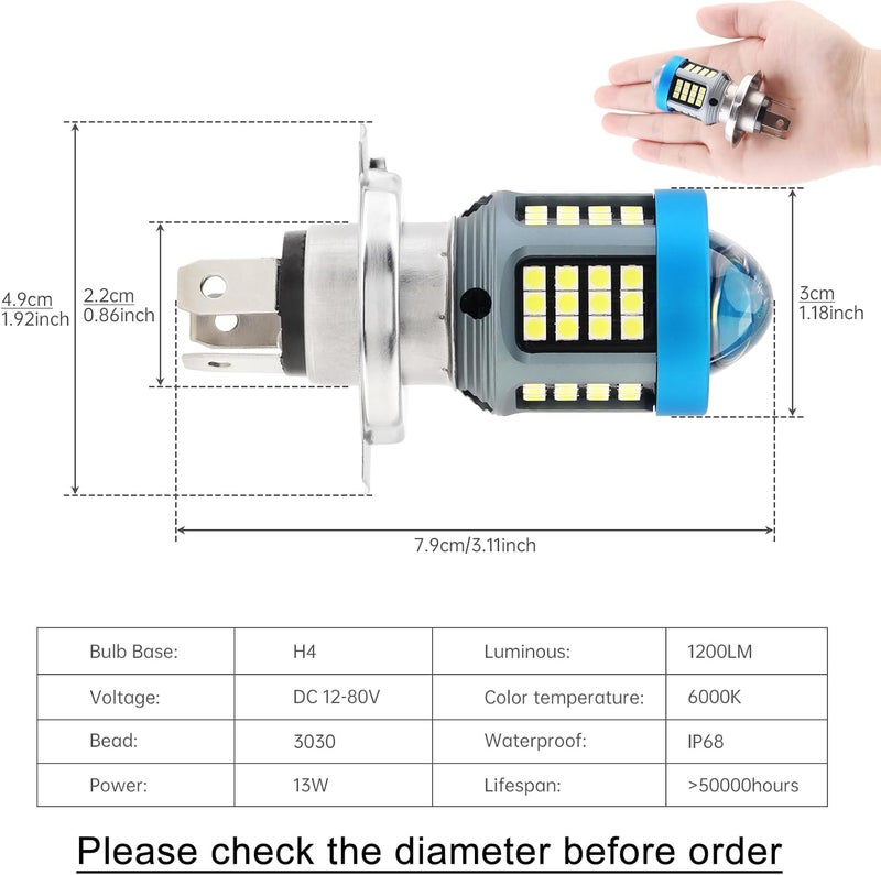 Windance H4 LED Bulb 1200LM 13W - 2 Pack - Image 2