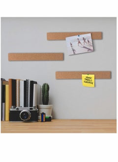 KASTWAVE Cork Board, Bulletin Board Bar Strip, 15"" x 2""- 1/2"" Thick, Frameless Cork Board Strips, with 35 Multi-Color Push Pins, Strong Self Adhesive Backing - 4 Pack  - Image 5