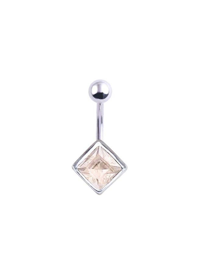 Generic piercing earring with square pendant  - Image 2