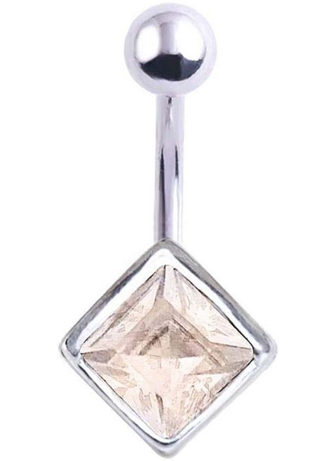 Generic piercing earring with square pendant  - Image 3