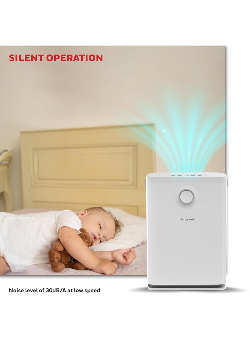Honeywell Air Purifier for Home, 5 Stage Filtration, Covers 46 m², H13 HEPA Filter, Activated Carbon Filter, Removes 99.99% Pollutants - Air touch V3 Air Touch V3 White - Image 5