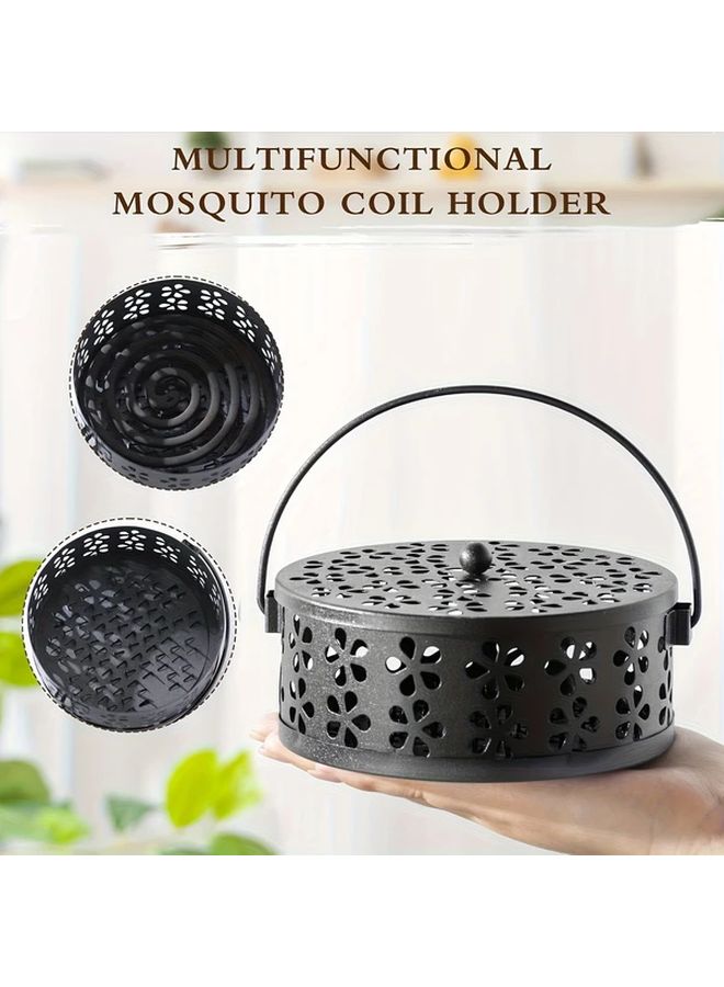 Vintage Cast Iron Mosquito Coil Holder Floral Cut Out Art Luxury Model A Random Color - Image 5