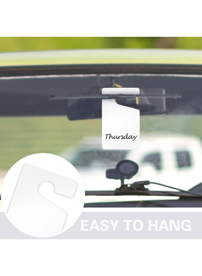 فيسينبال مجموعة من ١٠٠ بطاقة تعليق فارغة لتصريح ركن السيارة من Vicenpal، مقاس ٣ × ٥ بوصات، لمرآة الرؤية الخلفية للسيارة (أبيض) - Image 3