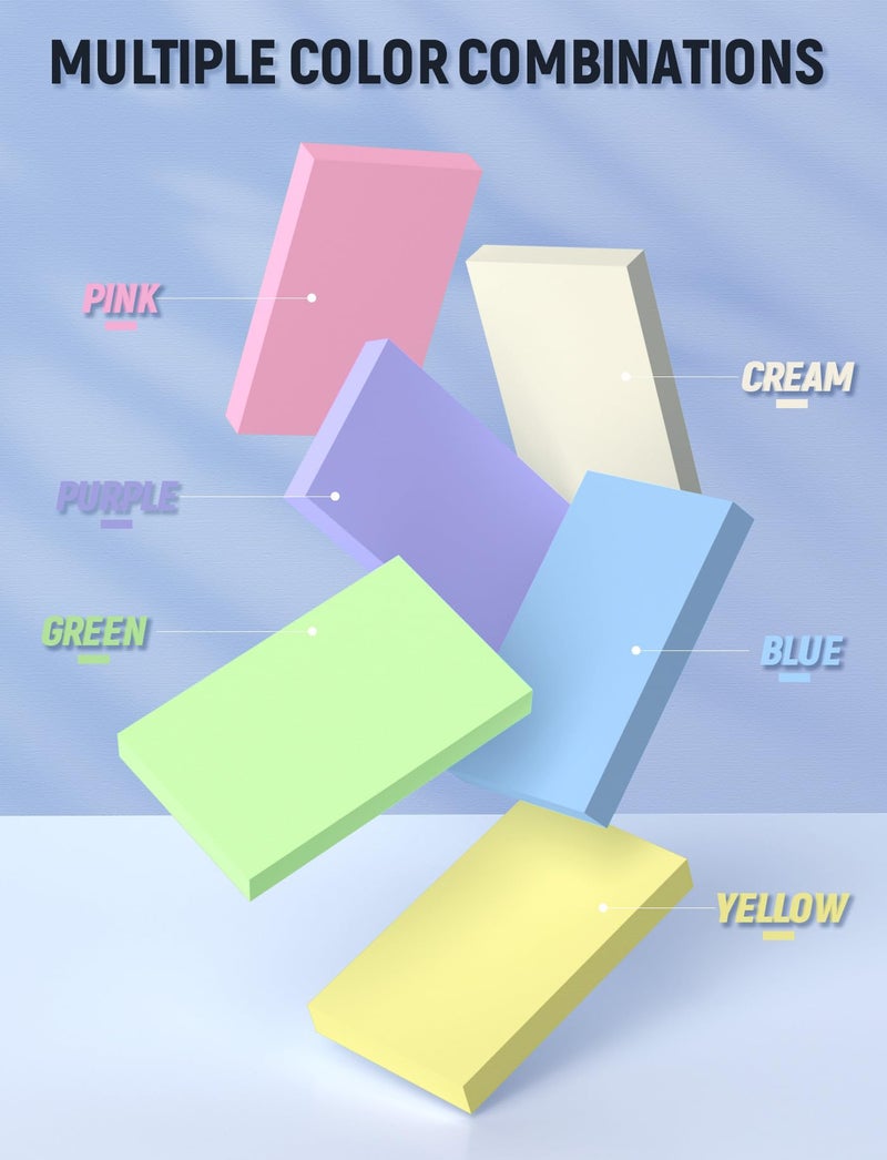 Aidunmis Colored Index Cards 3x5, 300 Pcs Blank Index Cards 3x5, Double-Sided Blank Flashcards, 6 Colors Note Cards 3 x 5, Heavy Bright Flash Cards for Studying, Colored Notecards for Office, School, and Home - Image 3