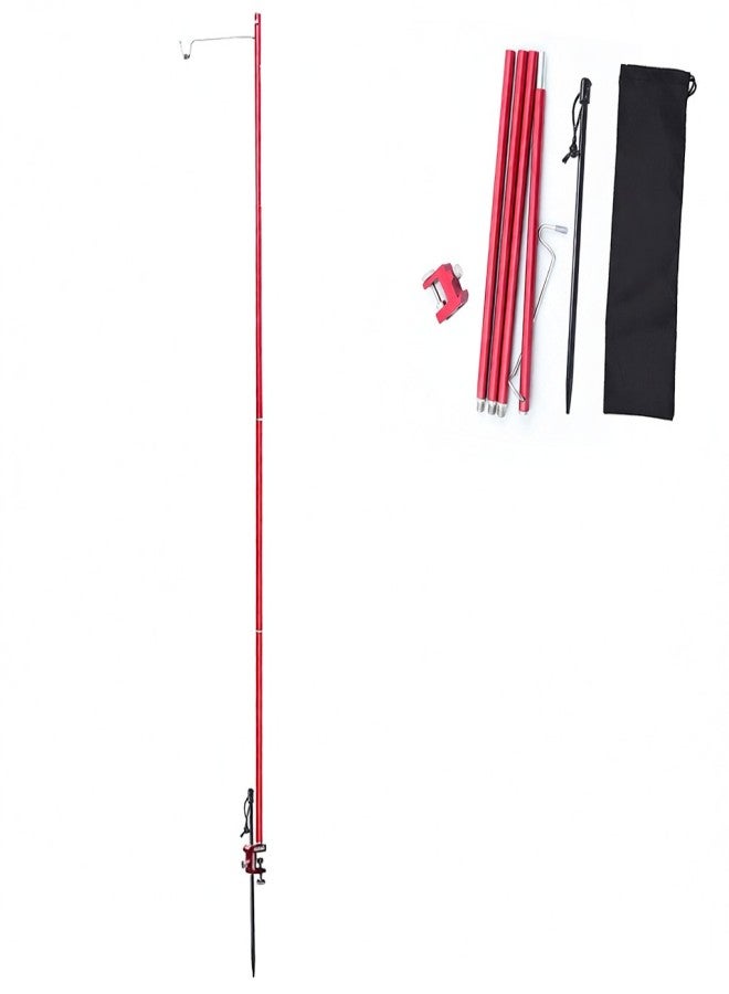 shinrtrip Camping Folding Lamp Pole Portable & Lightweight Aluminum Durable Light Lamp Support For Picnic Hiking Backpacking Fishing Garden BBQ - Image 1