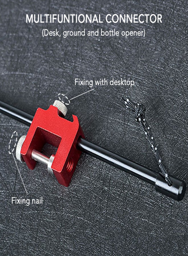 shinrtrip Camping Folding Lamp Pole Portable & Lightweight Aluminum Durable Light Lamp Support For Picnic Hiking Backpacking Fishing Garden BBQ - Image 4