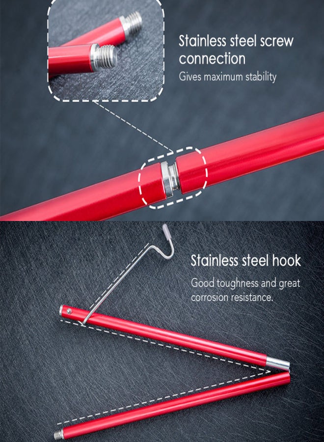 shinrtrip Camping Folding Lamp Pole Portable & Lightweight Aluminum Durable Light Lamp Support For Picnic Hiking Backpacking Fishing Garden BBQ - Image 5