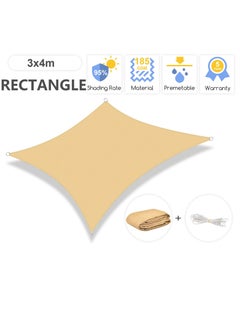 ZERIFAM Sun Shade Sail, Permeable Canopy Cover, Breathable Rectangle Canopy Fabric Cloth, 90% UV Blockage Awning Shelter for Outdoor Patio Garden Backyard Carport  - Image 2