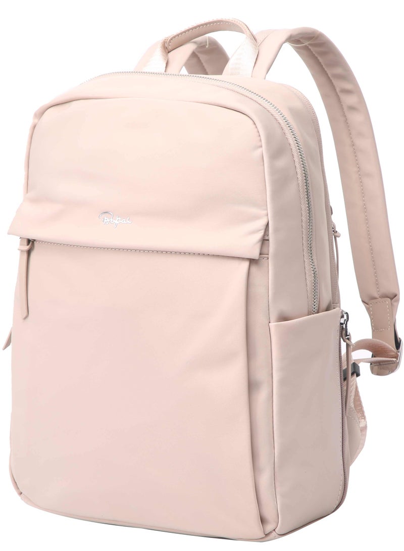 Bopai Premium Lightweight Laptop Backpack for Women Water Resistant Multifunctional Anti-Theft Nylon Daypack for Casual Office School College Travel, BO-LB221, Pink - Image 1