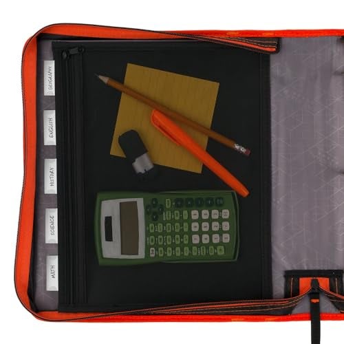 Five Star Zipper Binder, 2 Inch 3-Ring Binder with Round Rings, Expansion Panel and 5-Tab Expanding File, 580 Sheet Capacity, Red/Black (29052CE8) - Image 4