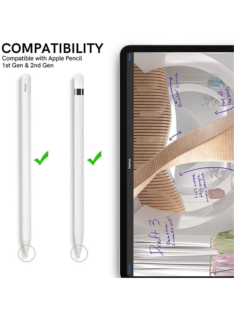 Captaintech Tips Replacement for Apple Pencil 1st Gen and 2nd Gen, No Wear Out Fine Point Precise Control Pen Like Nibs for Apple Pencil (Light Grey 0.8mm 2 Pack) - Image 4