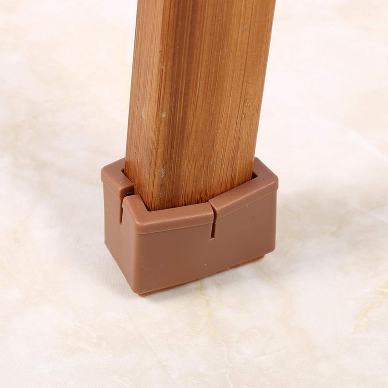 8 Pcs/Set Chair Legs Cover Floor Protectors Rec Furniture Legs Protector with Rubber Sole Free Moving Table Leg Covers with Rubber Sole(Coffee) - Image 2