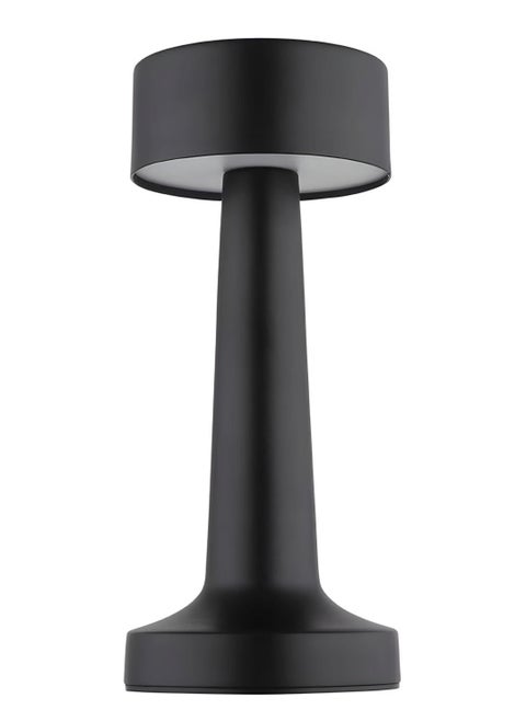 Rechargeable Cordless LED Table Lamps, Portable Metal Desk Lamp, Touch Sensor Dimming, 3 Colours, Night Light (Black)