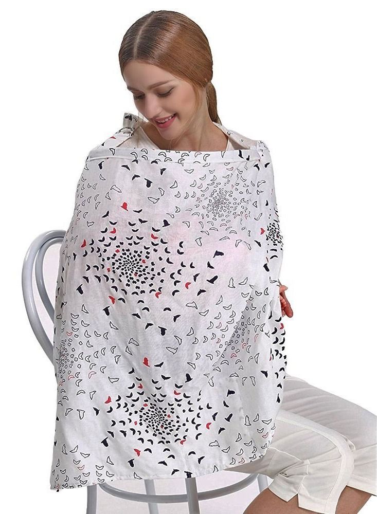 MARGOUN Nursing Cover Breastfeeding Privacy Feeding Cover Maternity Cotton Apron Adjustable Full Coverage Shawl Cloth  - Image 1