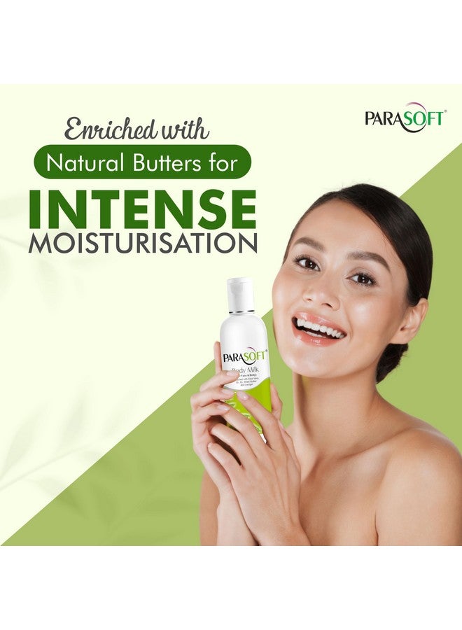 Parasoft Body & Face Milk, Daily Nourishing Lotion With Aloe Vera, Shea Butter, Vitamin B3 & B6, Ideal For Dry & Acne-Prone Skin - 200 Ml(Pack Of 3) - Image 4