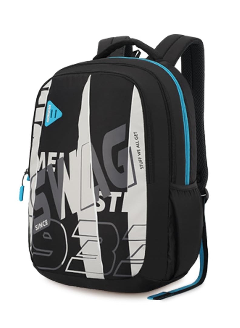AMERICAN TOURISTER American Tourister Fizz Style 6, 31L Volume College 3 Compartment Backpack with Front Organizer and Spacious Interiors for Unisex - Black 