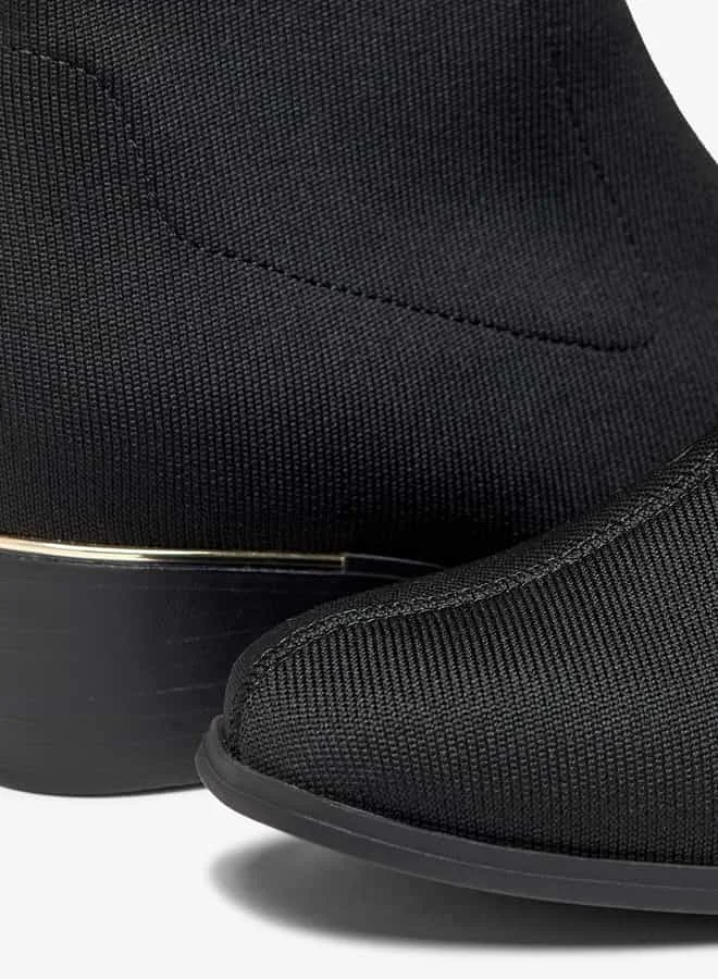Flora Bella By Shoexpress Women Solid Slip-On Ankle Boots with Block Heels
