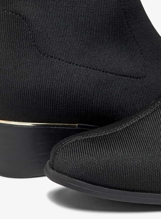 Flora Bella By Shoexpress Women Solid Slip-On Ankle Boots with Block Heels - Image 5