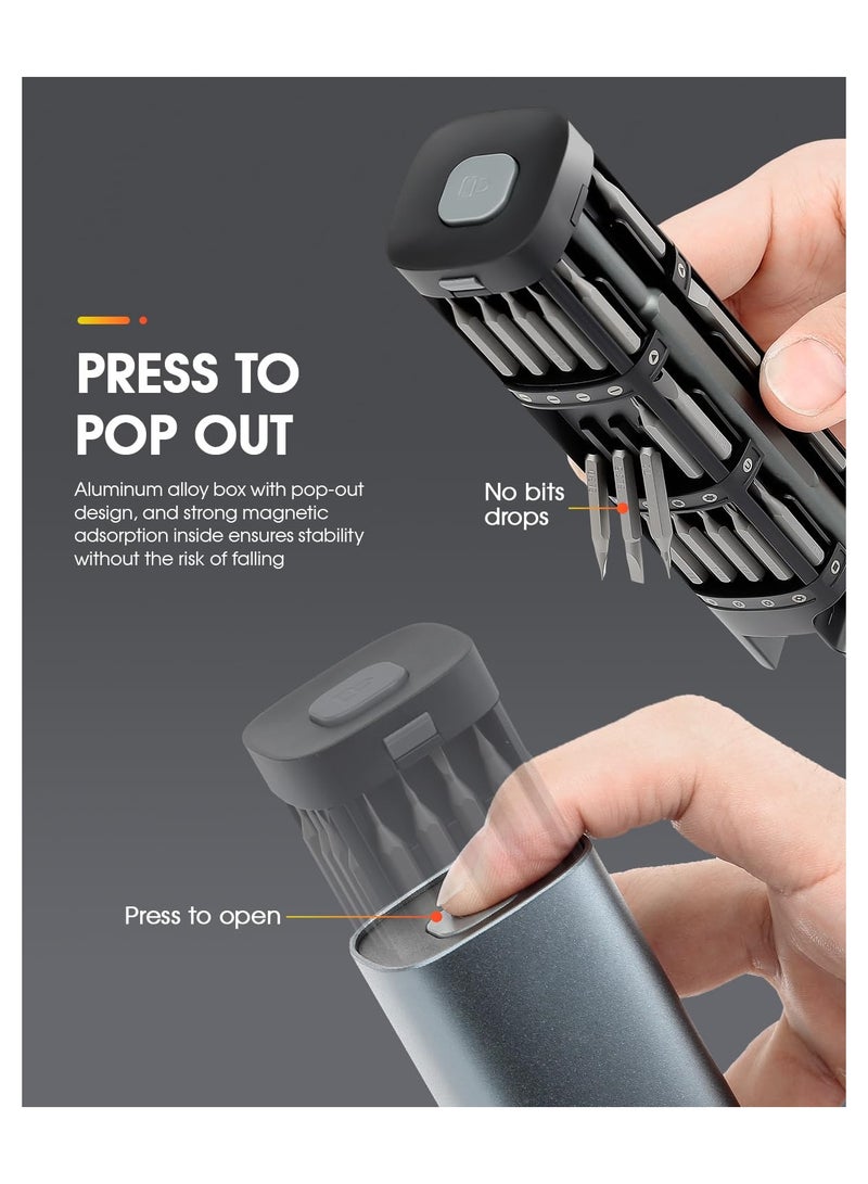 SYOSI Precision Screwdriver Set, 46-in-1 Small Electronic Repair Tool Kit with 42 Magnetic Bits, Torx, Star, and Specialty Bits for Laptop, MacBook, Phone, Xbox, Eyeglasses, and DIY Projects - Image 2