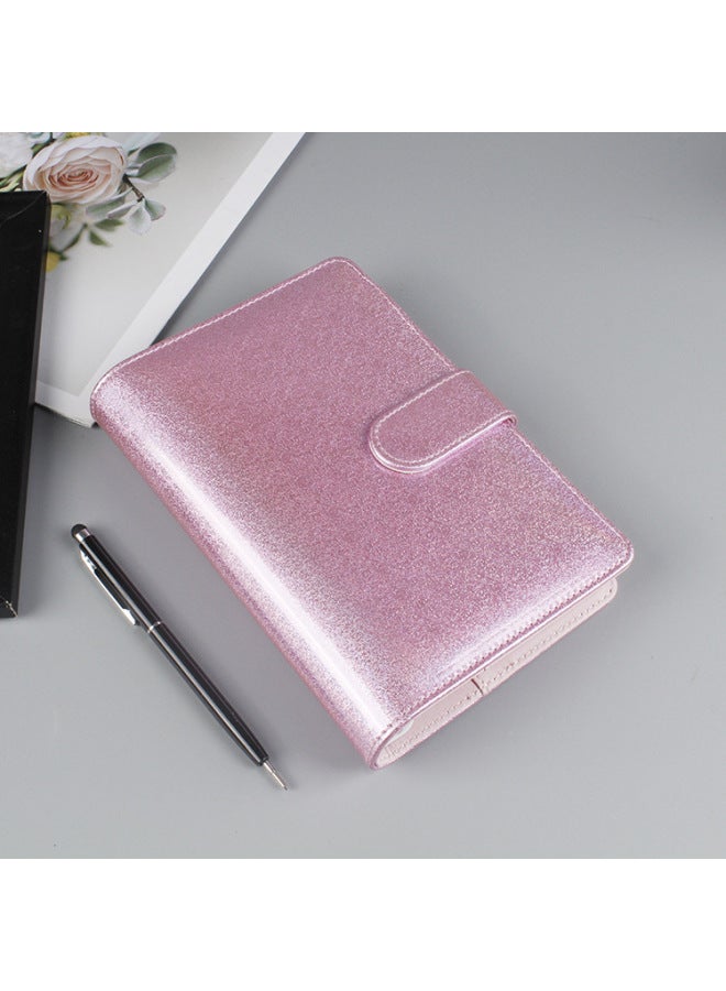 Dimension Stationery Korea Girl's Heart Macaron Loose-leaf Notebook Pu Hand Account Book Notebook Hand Account Book Travel Book - Image 1